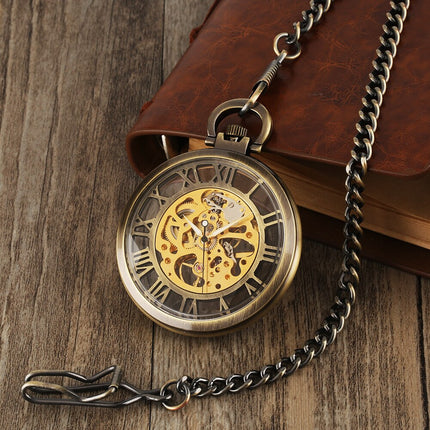 Men's Steampunk Style Transparent Pocket Watch - wnkrs