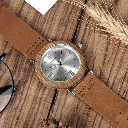 Unisex Wooden Watch with Calendar - wnkrs