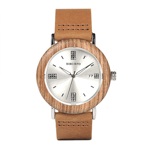 Unisex Wooden Watch with Calendar - wnkrs