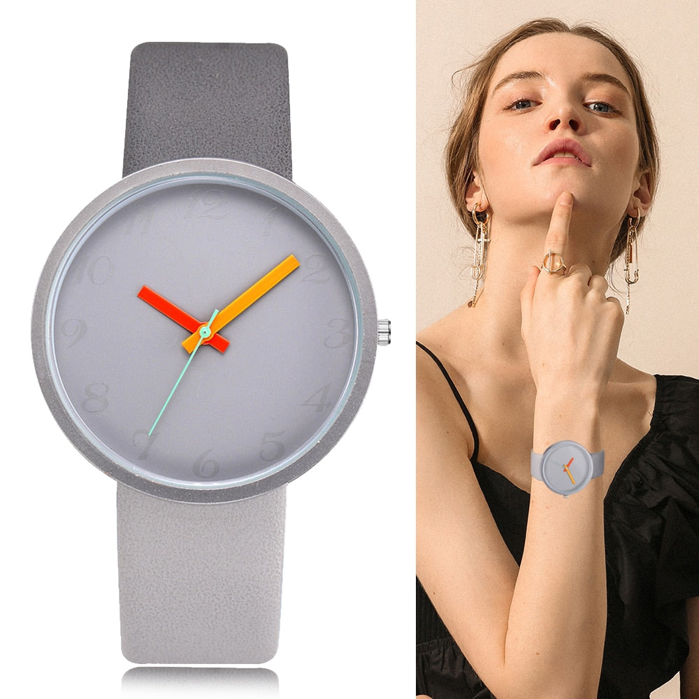 Women's Minimalist 40mm Leather-Strap Watch