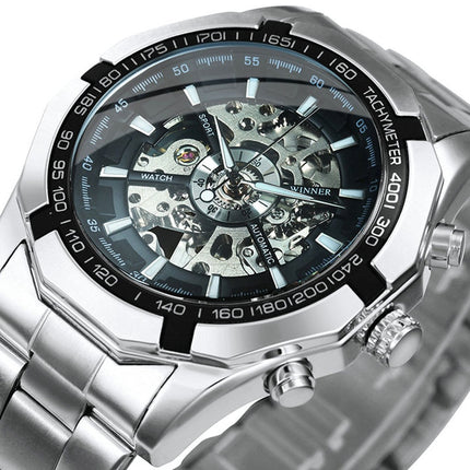 Cool Men's Skeleton Automatic Mechanical Watch - wnkrs