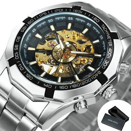 Cool Men's Skeleton Automatic Mechanical Watch - wnkrs