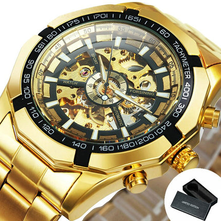 Cool Men's Skeleton Automatic Mechanical Watch - wnkrs