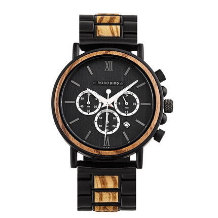 Men's Round Wooden Quartz Watch - wnkrs