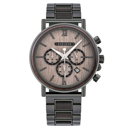 Men's Round Wooden Quartz Watch - wnkrs