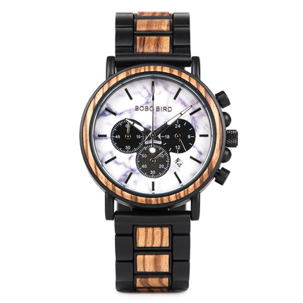 Men's Round Wooden Quartz Watch - wnkrs