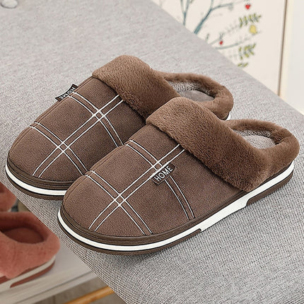 Men's Plaid Plush Slippers - Wnkrs