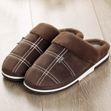 Men's Plaid Plush Slippers - Wnkrs