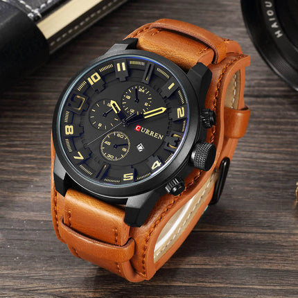 Men's Waterproof Round Sport Watch with Calendar - wnkrs