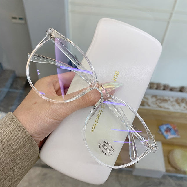 Transparent Anti Blue Light Rounded Glasses - wnkrs