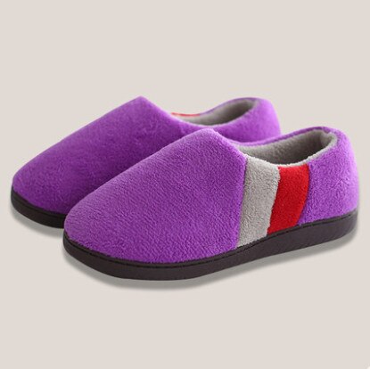 Men's Striped Plush Slippers - Wnkrs