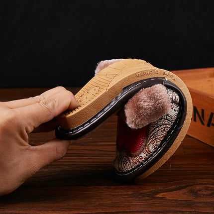 Men's Luxury Fur and Leather Slippers - Wnkrs