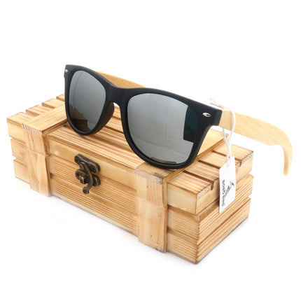 Men's Square Bamboo Sunglasses - Wnkrs