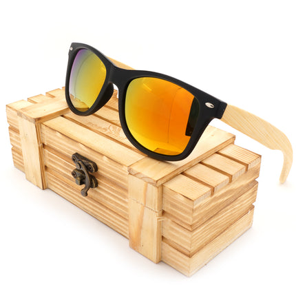 Men's Square Bamboo Sunglasses - Wnkrs