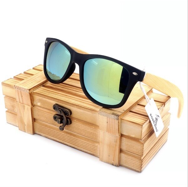 Men's Square Bamboo Sunglasses - Wnkrs