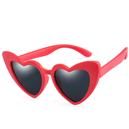 Kids Polarized Flexible Heart Shaped Sunglasses - Wnkrs