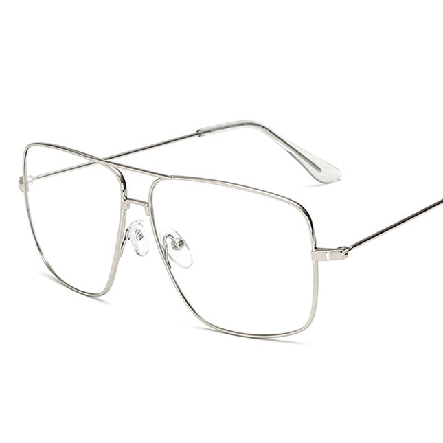 Women's Square Shaped Metal Glasses - Wnkrs