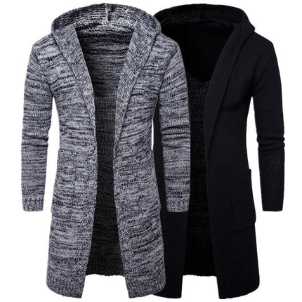 Men's Melange Color Hooded Cardigan - Wnkrs