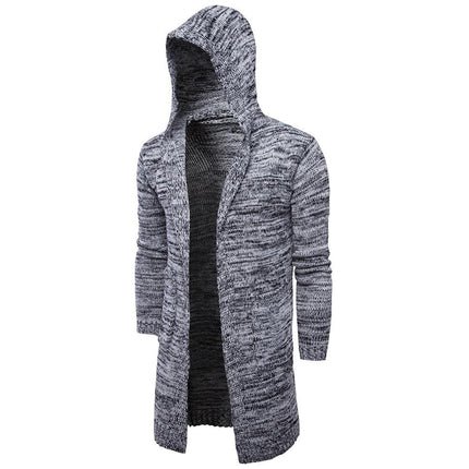 Men's Melange Color Hooded Cardigan - Wnkrs