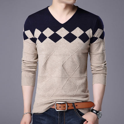 Men's Winter V-Neck Sweater - Wnkrs