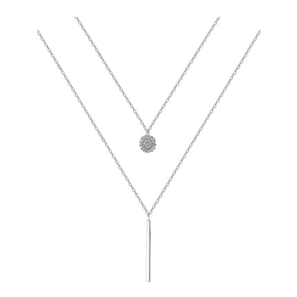 925 Sterling Silver Double Layer Necklace - wnkrs
