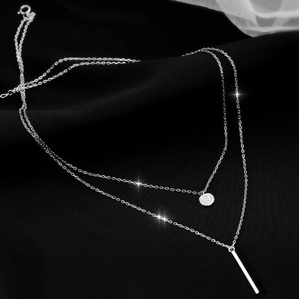 925 Sterling Silver Double Layer Necklace - wnkrs