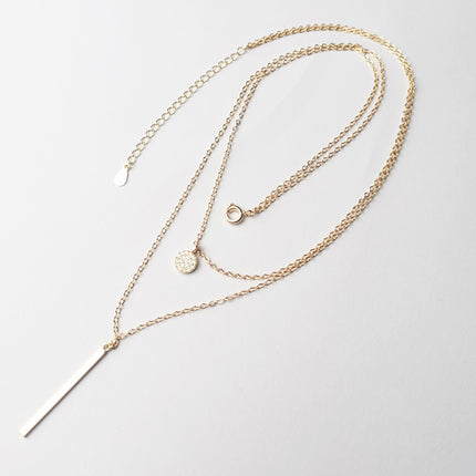 925 Sterling Silver Double Layer Necklace - wnkrs