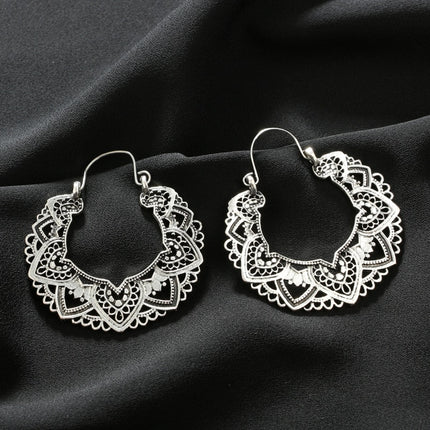 Women's Vintage Antique Silver Drop Earrings - Wnkrs