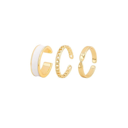 Gothic Style Opening Ring, 3 Pcs - Wnkrs