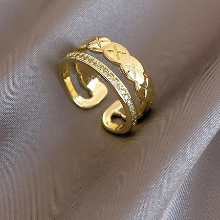 Gold Double Opening Ring - Wnkrs