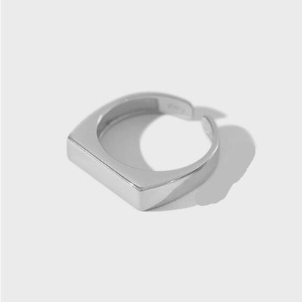 Minimalistic Glossy Wide Open Ring - Wnkrs