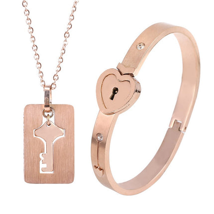 Heart Shaped Lock Jewelry Set for Lovers - Wnkrs