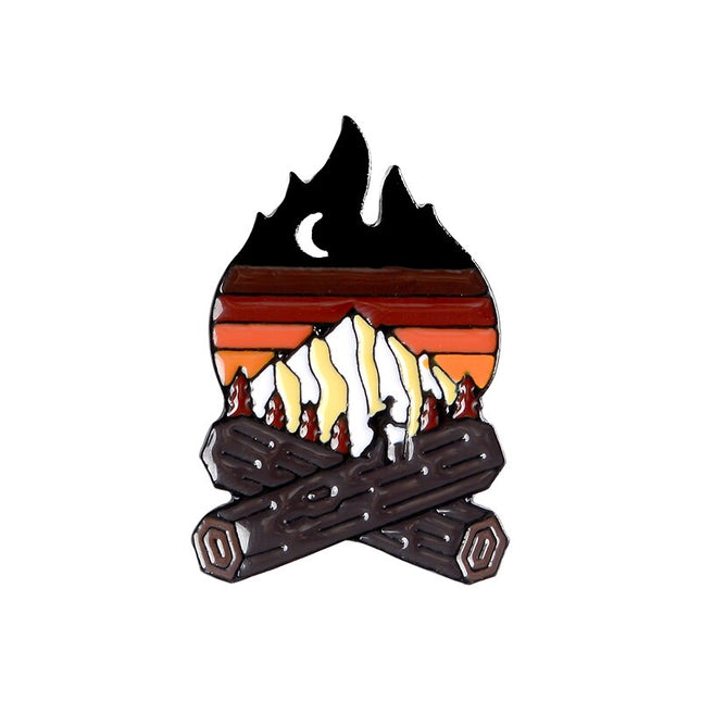 Camping Themed Metal Brooch - Wnkrs