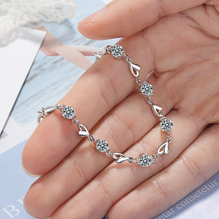 925 Sterling Silver Zircon Bracelet for Women - wnkrs