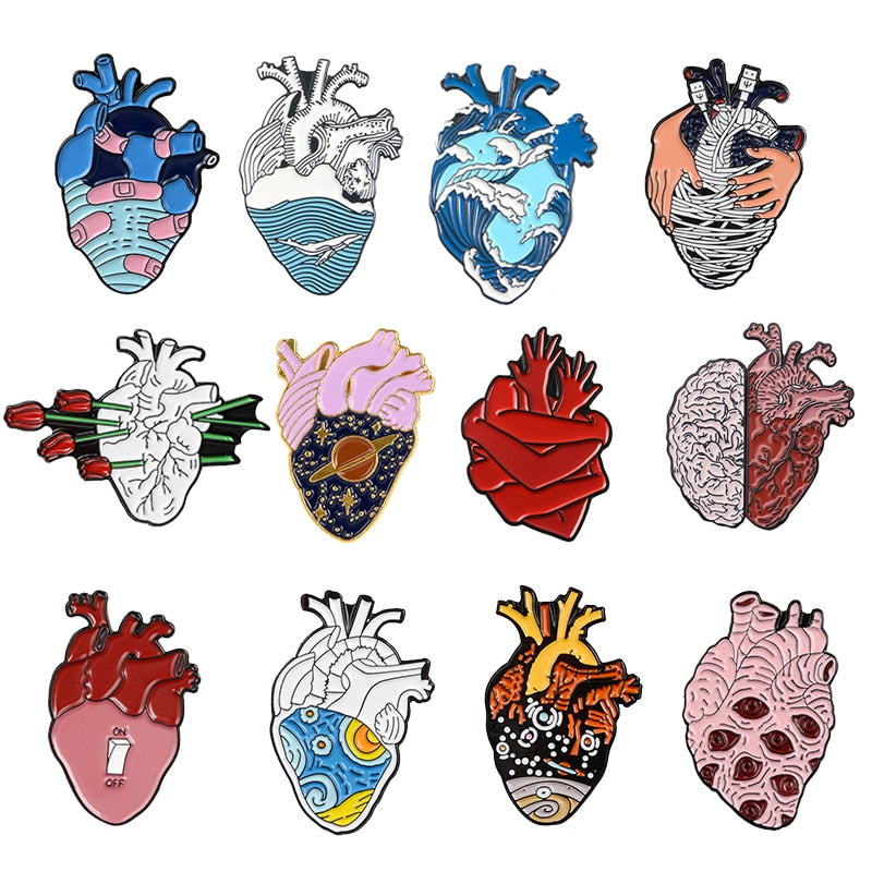 Anatomical Heart Shaped Pin