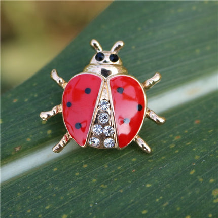 Lovely Ladybird Shaped Metal Women's Brooch - Wnkrs