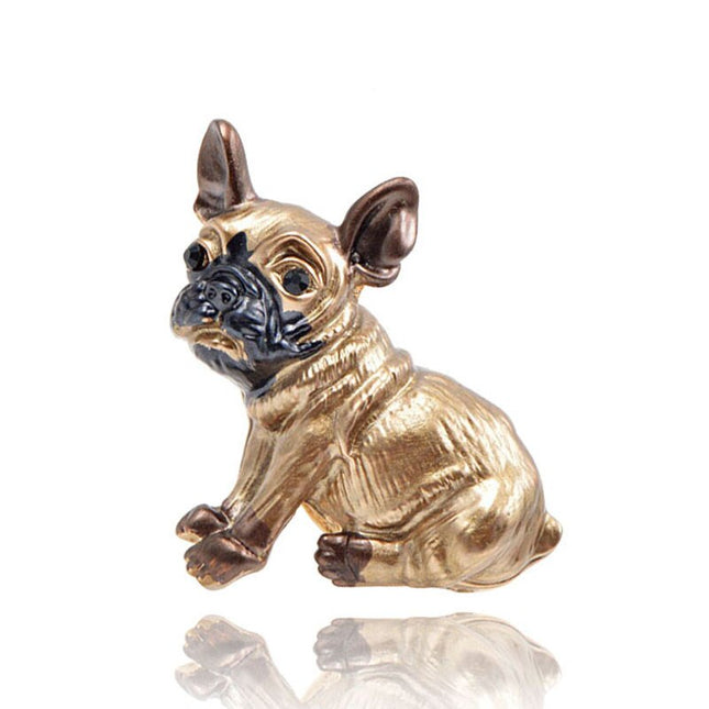 Gold Brooch with a Small Dog for Women and Men - Wnkrs