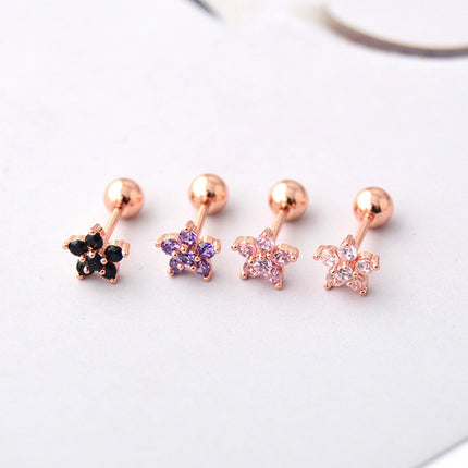 Floral Stud Nose Piercing - Wnkrs