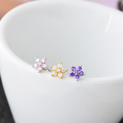 Floral Stud Nose Piercing - Wnkrs