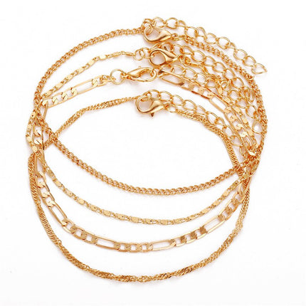 Fashion Gold Color Anklets Set - Wnkrs