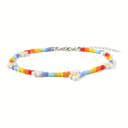 Hip Hop Flower Bead Anklet - Wnkrs