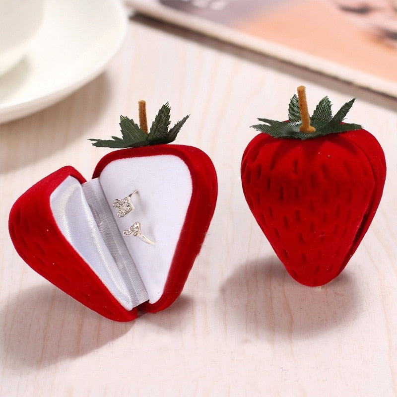 Strawberry Shaped Ring Box