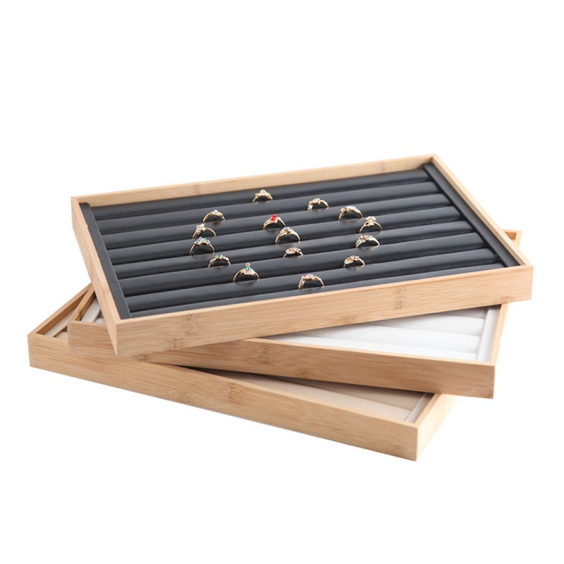Wooden Rings Organizer Display