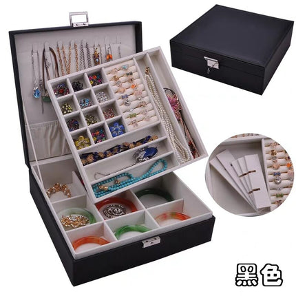 Fashion Leather Jewelry Box with Mirror - Wnkrs