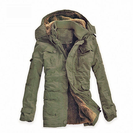 Stylish Warm Padded Cotton Men's Parka Jacket - Wnkrs