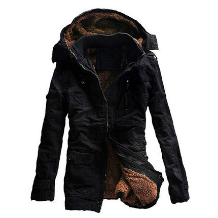 Stylish Warm Padded Cotton Men's Parka Jacket - Wnkrs