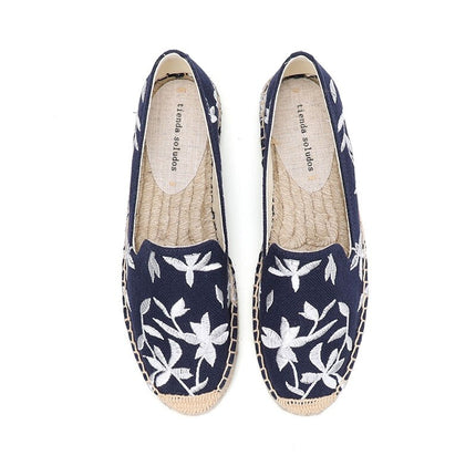 High-Quality Women's Espadrilles in Blue and Beige - Wnkrs