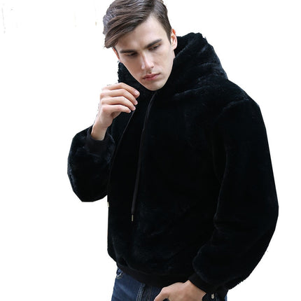 Men's Eco Fur Hooded Coat - Wnkrs