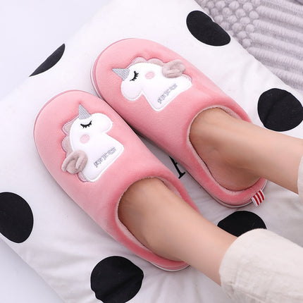 Cute Unicorn Embroidered Home Slippers - Wnkrs