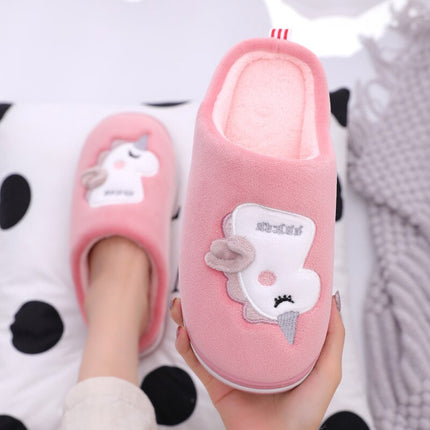 Cute Unicorn Embroidered Home Slippers - Wnkrs